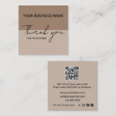 Mocha Thank You  スクエア名刺 (正面/裏面)