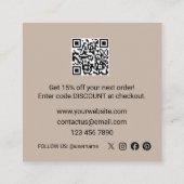 Mocha Thank You  スクエア名刺 (裏面)