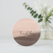 Mocha Watercolor Abstract サンキューカード (スタンド正面)