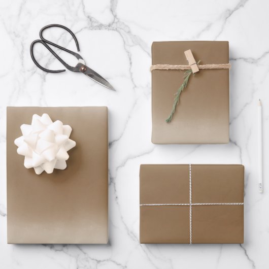 Mocha Watercolor Abstract ラッピングペーパーシート (正面)