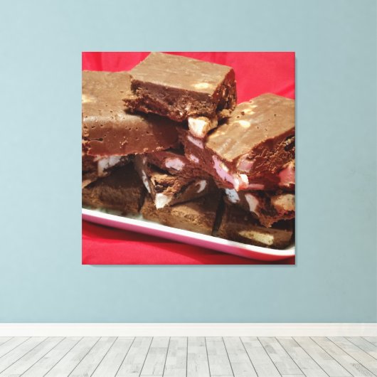 mocherrymarshmallowfuzzle キャンバスプリント (インサイチュ (ウッドフロア))