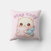 Mochi Cuddle Bear Cute Kawaii Style Pillow Hug  クッション (裏面)