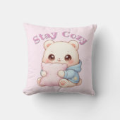 Mochi Cuddle Bear Cute Kawaii Style Pillow Hug  クッション (正面)