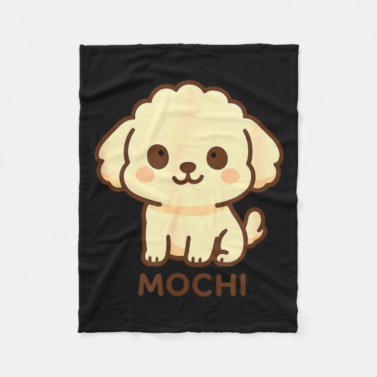 Mochi Dog Toy Odle フリースブランケット (正面)