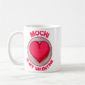 Mochi Is My Valentine Japanese Rice Cake Dessert  コーヒーマグカップ (左)