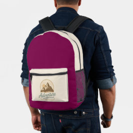 Mochila Adventure Vino プリントバックパック