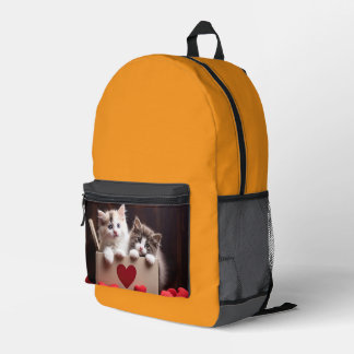 Mochila Dos Gatitos en su caja プリントバックパック