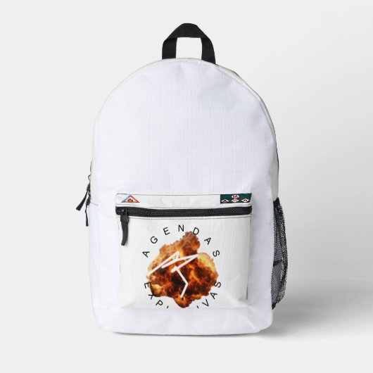 Mochila Flámea y Explosiva プリントバックパック (正面)