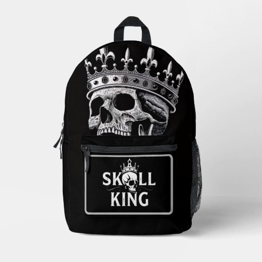 Mochila, negra, sencilla  プリントバックパック (正面)
