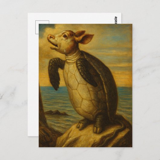 Mock Turtle Lewis Carroll Character ポストカード (正面/裏面)