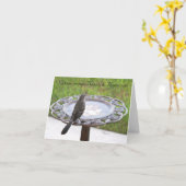 Mockingbird飲用バードバス注カード カード (黄色い花)