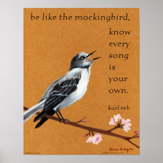 Mockingbird "すべての曲が自分のものであることを知る。 ポスター