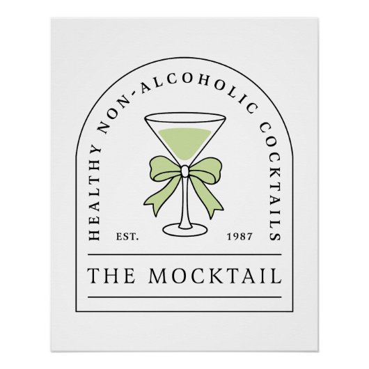 Mocktail non alcoholic drink alcohol free cocktail ポスター (正面)