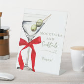 Mocktails Cocktails Dirty Martini Bridal Shower 台座サイン (インサイチュ)