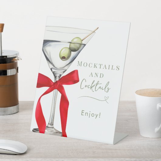 Mocktails Cocktails Dirty Martini Bridal Shower 台座サイン (インサイチュ)