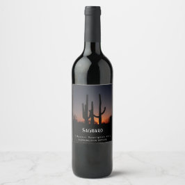 Mockup Saguaro Cactus Custom Wine Labels ワインラベル