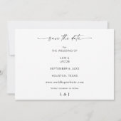 MODフォト＆カリグラフィー5 貴方の結婚式のご案内を保存 招待状 (裏面)