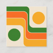 Mod 1970s Retro Style Geometric Design エンクロージャーカード (正面)
