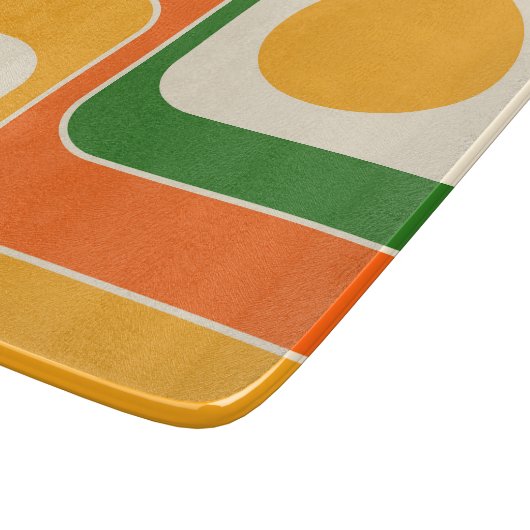 Mod 1970s Retro Style Geometric Design カッティングボード (角)