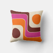 Mod 1970s Retro Style Geometric Design クッション (裏面)