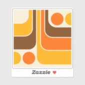 Mod 1970s Retro Style Geometric Design シール (シート)