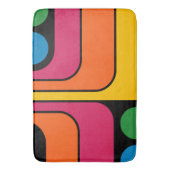 Mod 1970s Retro Style Geometric Design バスマット (正面縦)