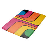 Mod 1970s Retro Style Geometric Design バスマット (アングル)