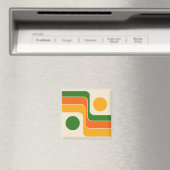 Mod 1970s Retro Style Geometric Design マグネット (インサイチュ (食洗機))