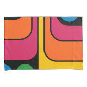 Mod 1970s Retro Style Geometric Design 枕カバー (正面右)