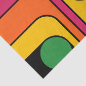 Mod 1970s Retro Style Geometric Design 薄葉紙 (詳細)