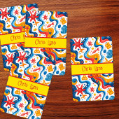 Mod Abstract Beach Theme with Starfish トランプ