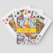 Mod Abstract Beach Theme with Starfish トランプ (裏面)