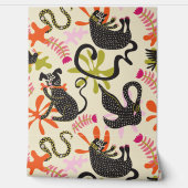 Mod Abstract Primitive Cats & Dogs Pattern 壁紙 (ほどく)