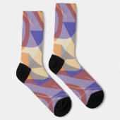 Mod Artsy Purple and Peach ソックス (右)
