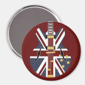 Mod Brit Pop Art guitar fridge マグネット (正面/裏面)