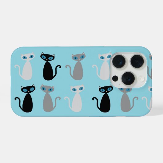 Mod Cats Phone Case iPhoneケース (裏面横)