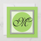 Mod Circles - ライムの結婚式招待状 招待状 (裏面)