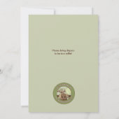 Mod ELEPHANT ベビーシャワー招待状 KME-G 緑 招待状 (裏面)
