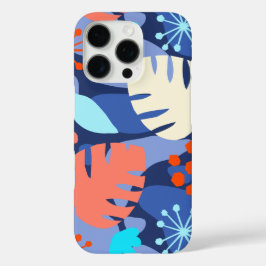 Mod Monstera Leaf Abstract Hawaiian Tropical Royal iPhone 16 Proケース