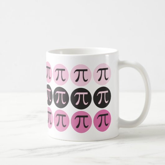 Mod Pi  - ピンクPi ギフト マグカップ (右)