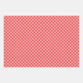 Mod Wavy Groovy Hippie Retro Christmas Pink Red ラッピングペーパーシート (正面2)