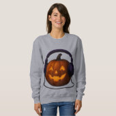 Moda cozy y divertida para introvertidas スウェットシャツ (正面フル)