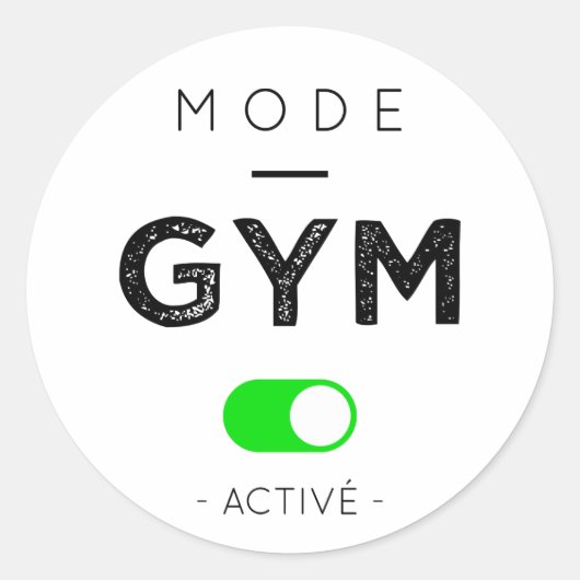 Mode gym active ラウンドシール (正面)