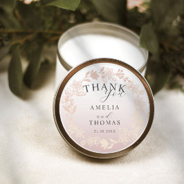 Mode Rose Gold Wreath Wedding Favor ラウンドシール