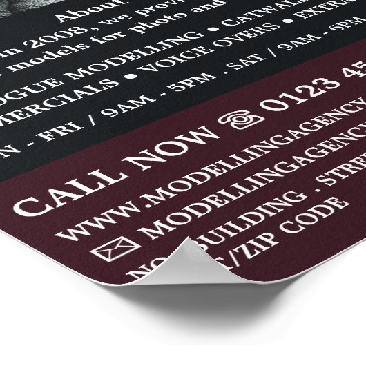 Model、フランスのModeling Agency、Model Agent ポスター (角)