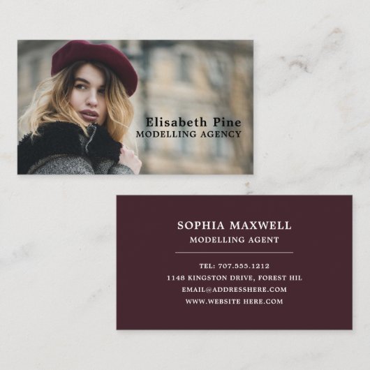Model、フランスのModeling Agency、Model Agent 名刺 (正面/裏面)