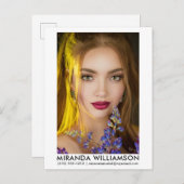 Model Actor 1 Photo Comp Card白はがき ポストカード (正面/裏面)