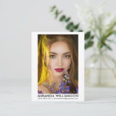 Model Actor 1 Photo Comp Card白はがき ポストカード (スタンド正面)