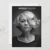 Model Actor 2 Sided 2 Photo 5x7 Comp Zedカード 招待状 (正面)