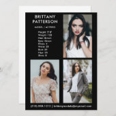 Model Actor 3 Photo Proコンポジットカード 招待状 (正面/裏面)